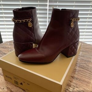 Maroon Michael Kors Ankle Boots Size 7
